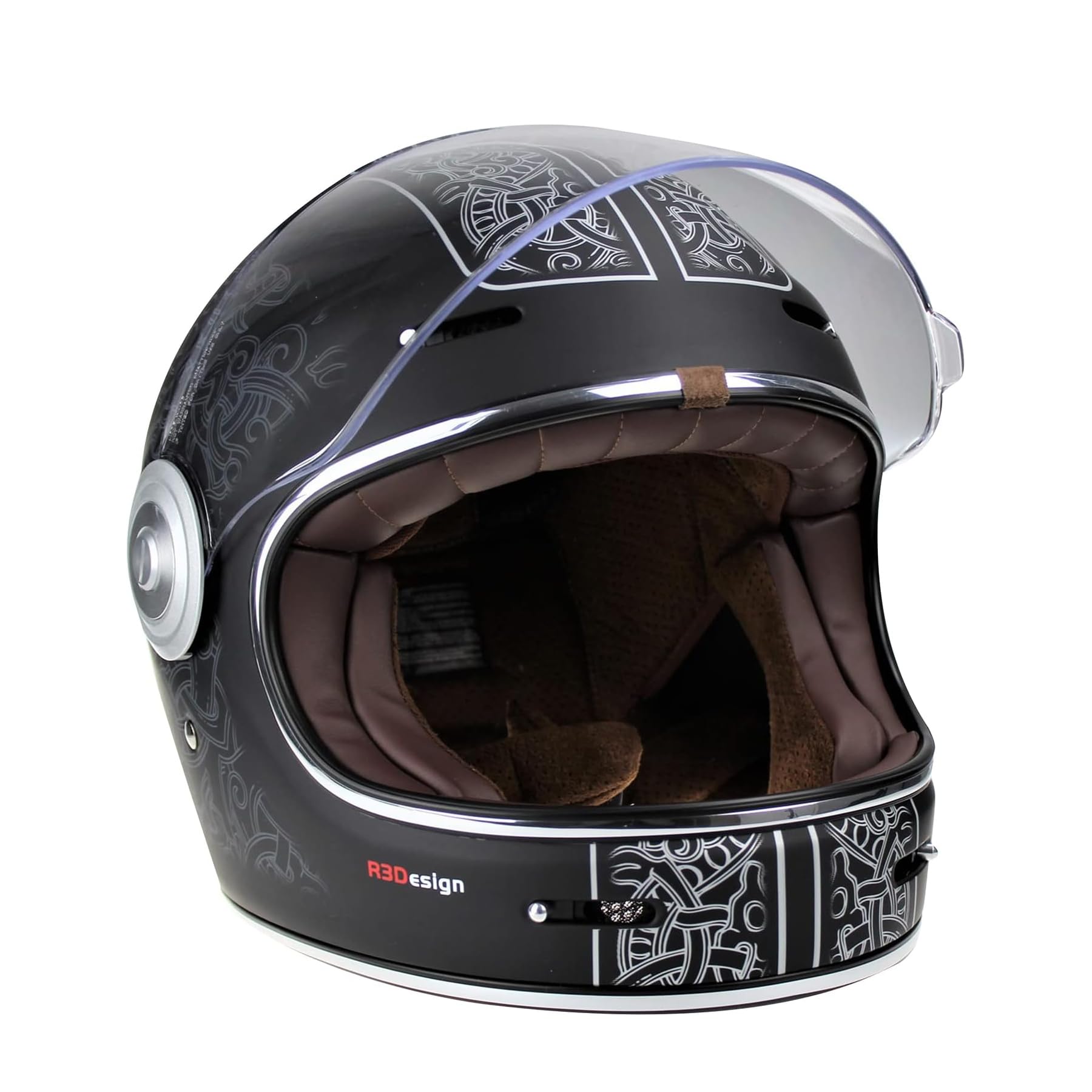 ViPER F659 Retro Motorbike Full Face Helmets VPR.303 Adult Motorcycle Rider Men & Women with ECE Approved Helmet Premium Classic Sports Racing Touring Scooter