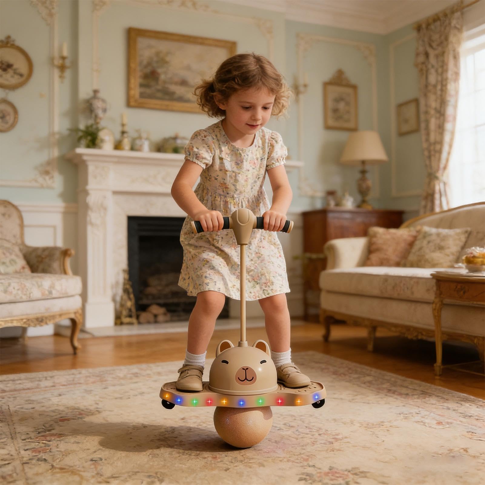 Balance Football per bambini | Giocattolo luminoso per saltare in alto, per bambini, ragazzi, casa, soggiorno, giardino, parco giochi, fitness