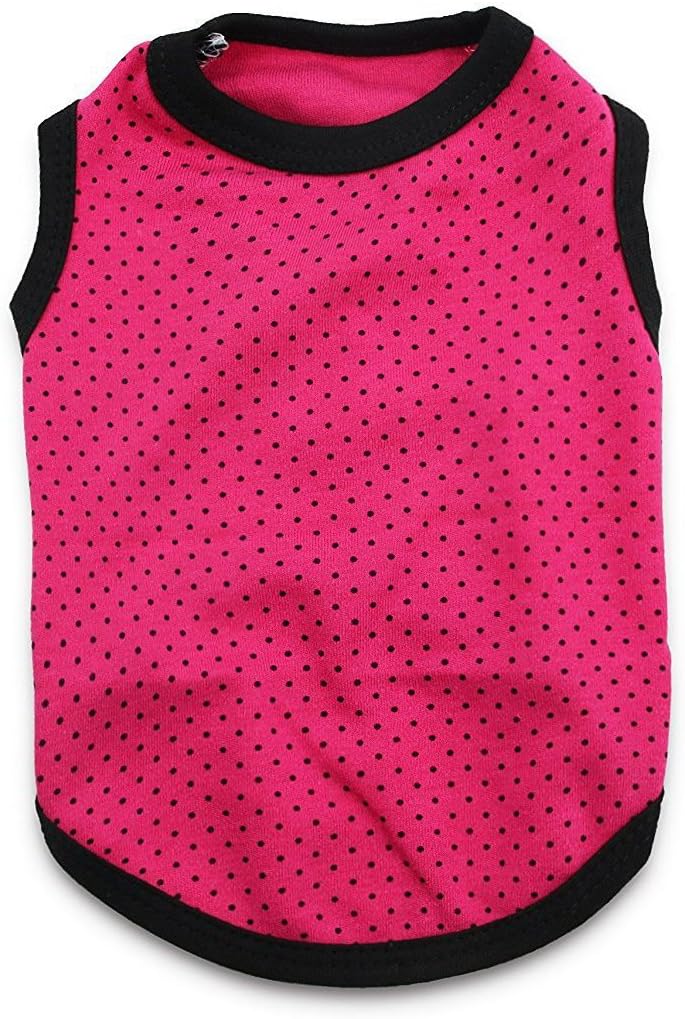 DroolingDog Dog Shirts Clothes for Dogs T-Shirt with Polka Dots, Small