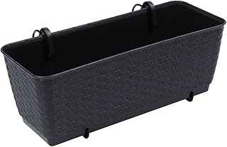 Prosper Plast Ratolla PW Flowerpot, 38.6 x 15.4 x 14.2 cm, Anthracite, 38.6x15.4x14.2 cm