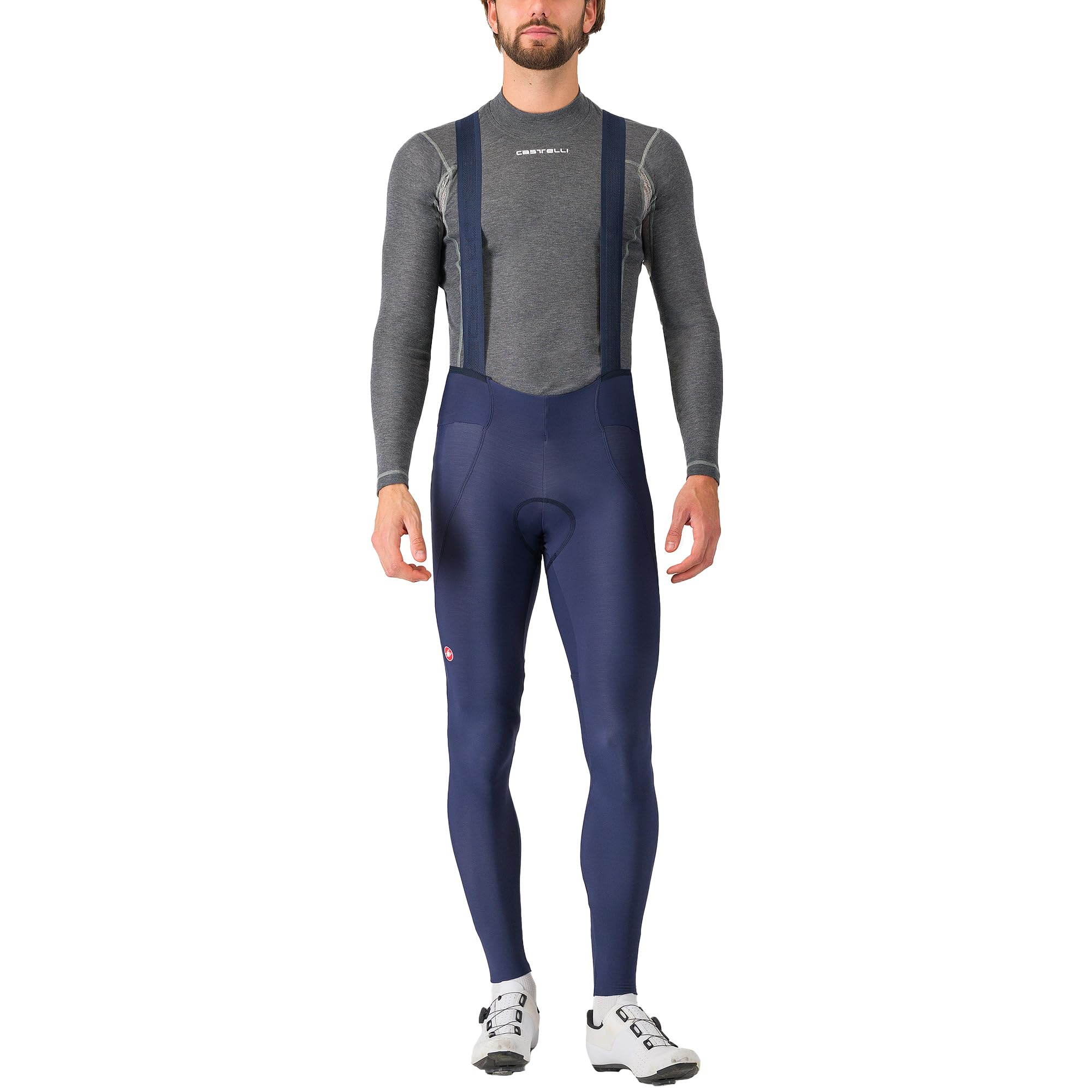 CASTELLI Bavaglino da uomo Espresso per ciclismo su strada, traspirante, con imbottitura per sedile Pro Level, camoscio per gravel bike e corsa