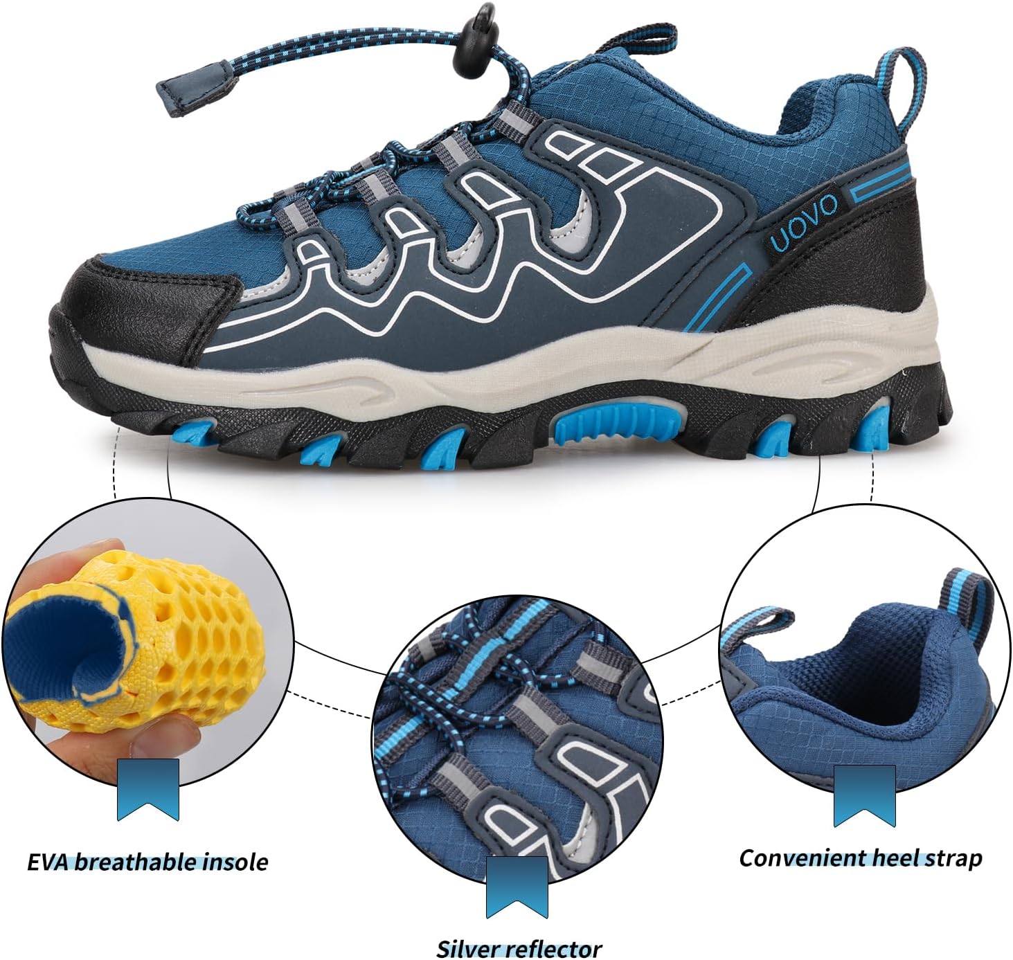 Kids Boys Running Shoes Waterproof Non-Slip Breathable Low-Top Outdoor Hiking Walking Sneakers (Little/Big Kids) - Image 6