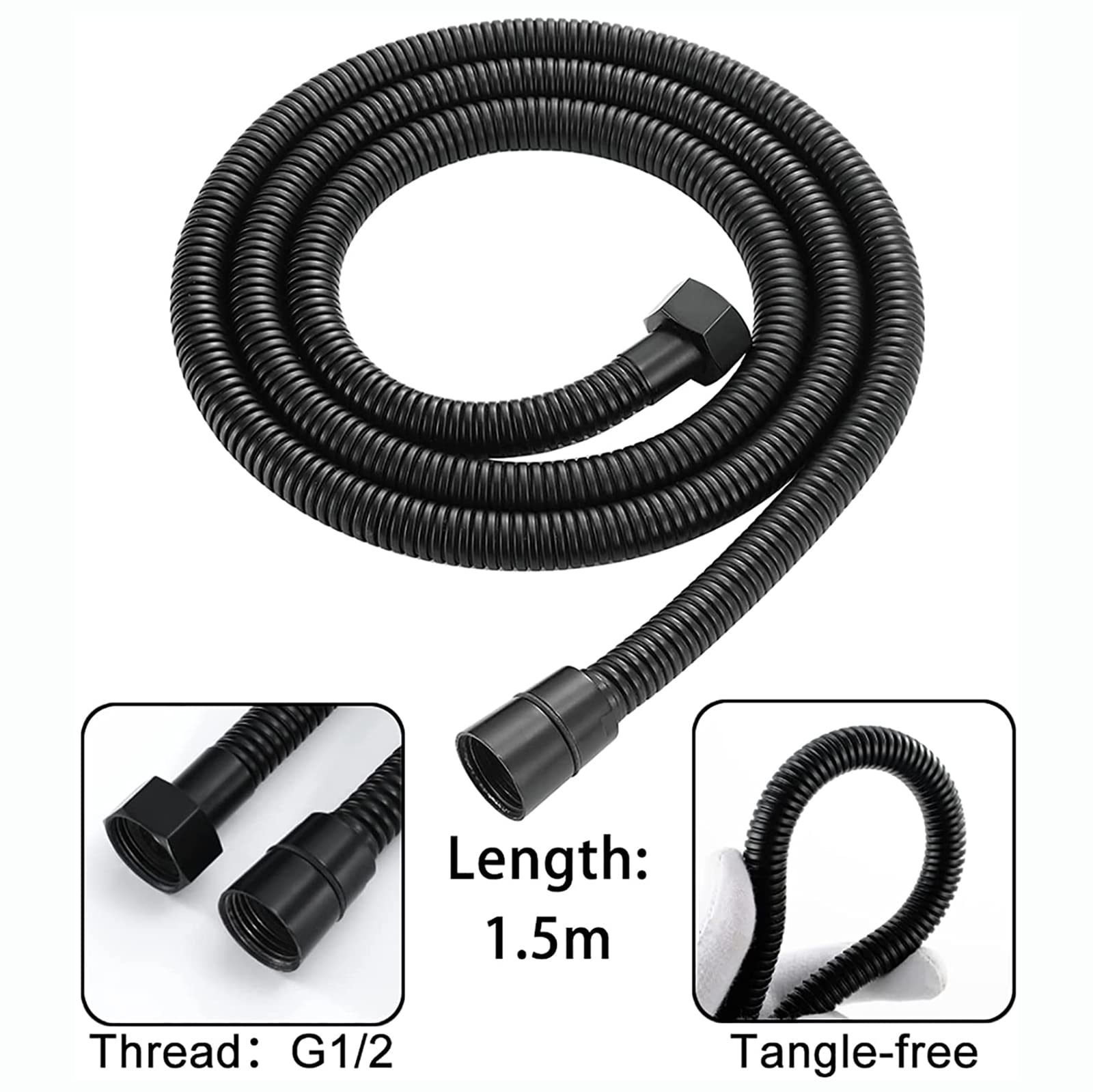 Bidet Handbrause Schwarz - Toilette Bad Wandhalterung Sprayer Messing Armaturen WC Kaltes Wasser Toilettensprüher, Duschkopf für Persönliche Hygiene und Reinigung