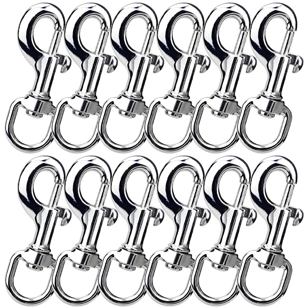 12PCS Heavy Duty Trigger Clips Clasp, 360掳 Swivel Joints Trigger Clips