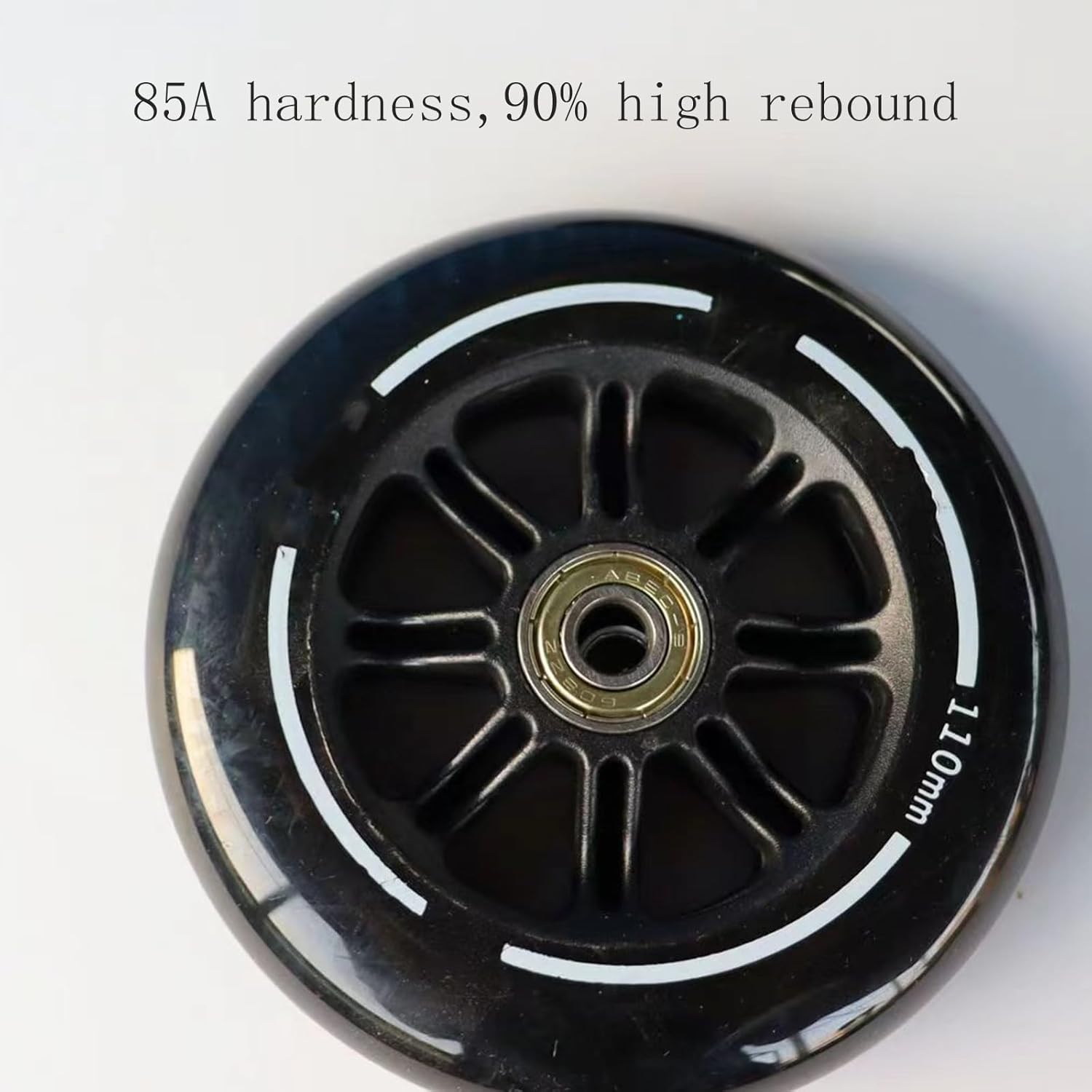Inline Skate Wheels 110mm 125mm Skate Wheels Professional 85A Inline Speed Skating Shoes Replacement wheel with ABEC-9 Bearings High-Grip (110mm,6)