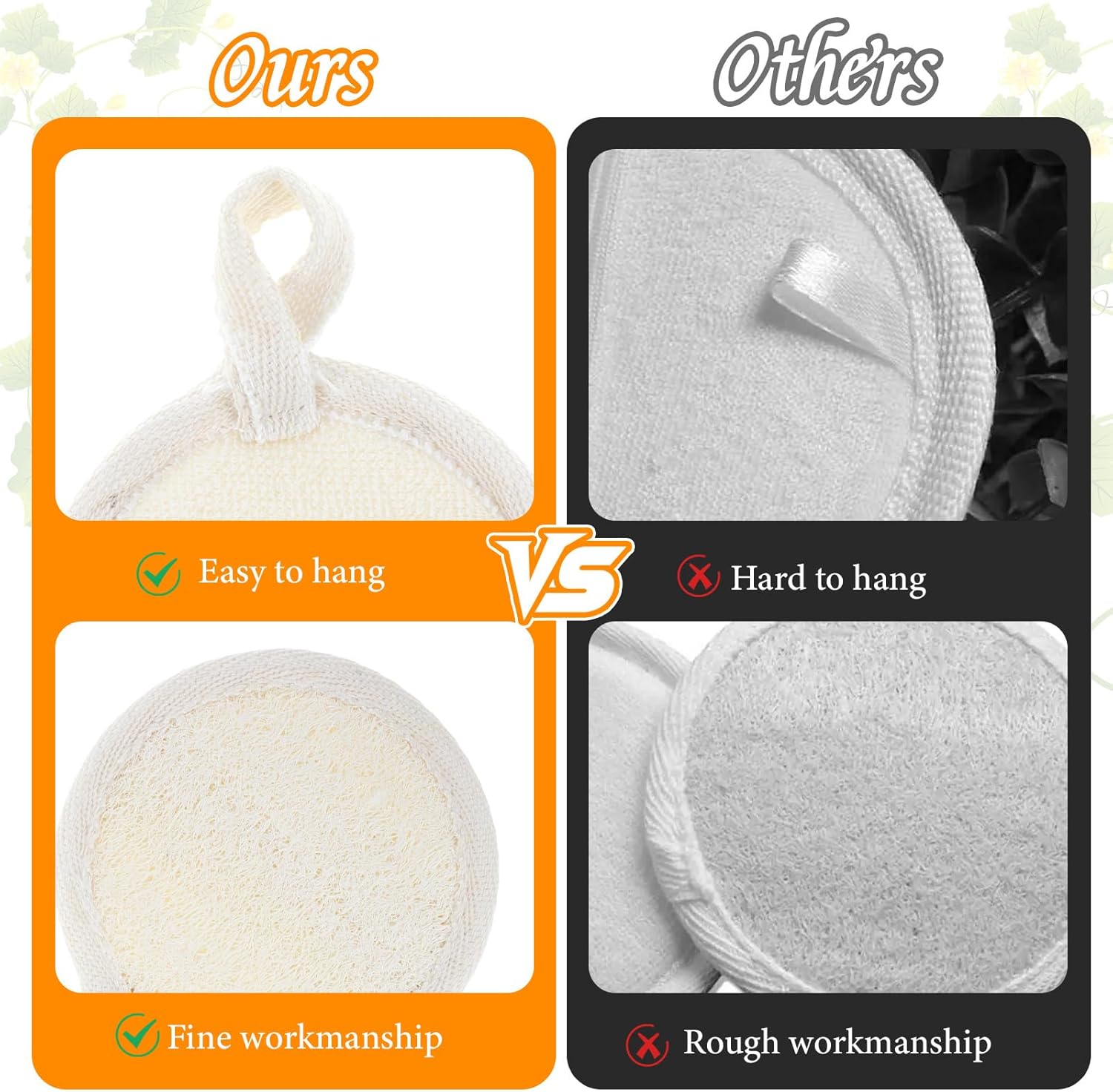 6 Pack Exfoliating Face Pads, Natural Loofah Facial Scrubber for Deep Cleansing, Organic Cotton & Luffa Face Scrub Pads for Women and Men - Image 5