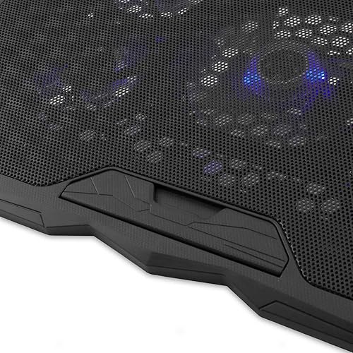 Miniatura 5 de CoolBox Portable Cooler Base up to 17.3 inches, with 5 Silent LED Fans with Speed Regulator, Adjustable 4 Position Stand, USB Cable 60 cm, Black