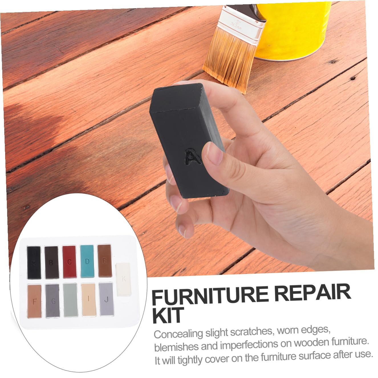 Kit Riparazione Pavimento Legno Cera Resina per Graffi | Laminato e Superfici Varie, Tecnologia di Riscaldamento Rapido, Accessori Heater Inclusi