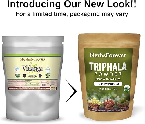 Miniatura 8 de Triphala Churna Polvo  Formulación Ayurvédica Tradicional  Apoya la desintoxicación y el rejuvenecimiento  Sin OMG, orgánico, vegano  454 GMS
