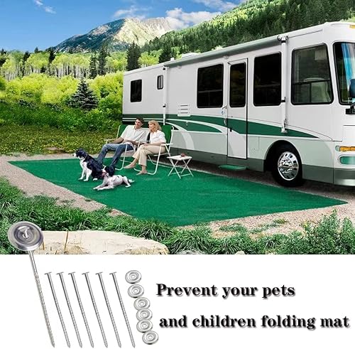 Miniatura 7 de Uitose 25 estacas para alfombras de caravana al aire libre, estacas de acero inoxidable Spira para patio, utilizadas para fijar alfombras, tiendas