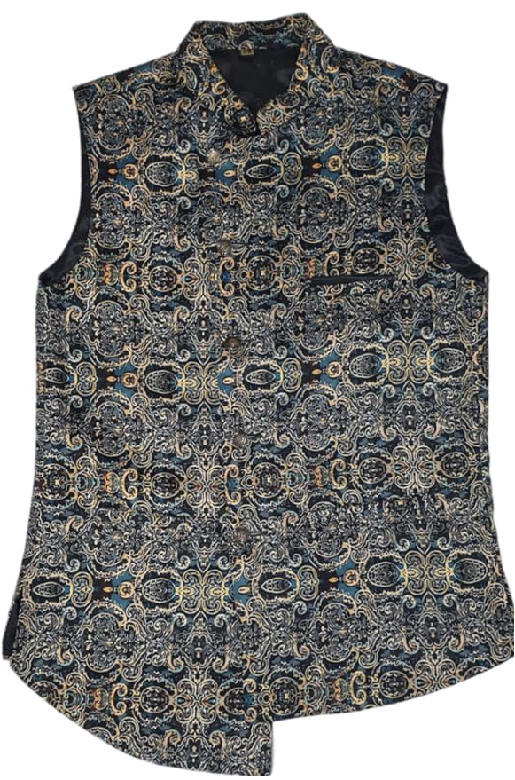 Men's Embroidered Nehru Jacket, Versatile Style for Formal and Casual Events-picture-10