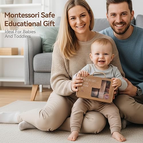 Miniatura 10 de WOODEN TEETHER 3 autos de madera para niños pequeños de 1 a 3 años, juguetes de coche para bebés, juguetes de madera para bebés, incluyen automóvil,