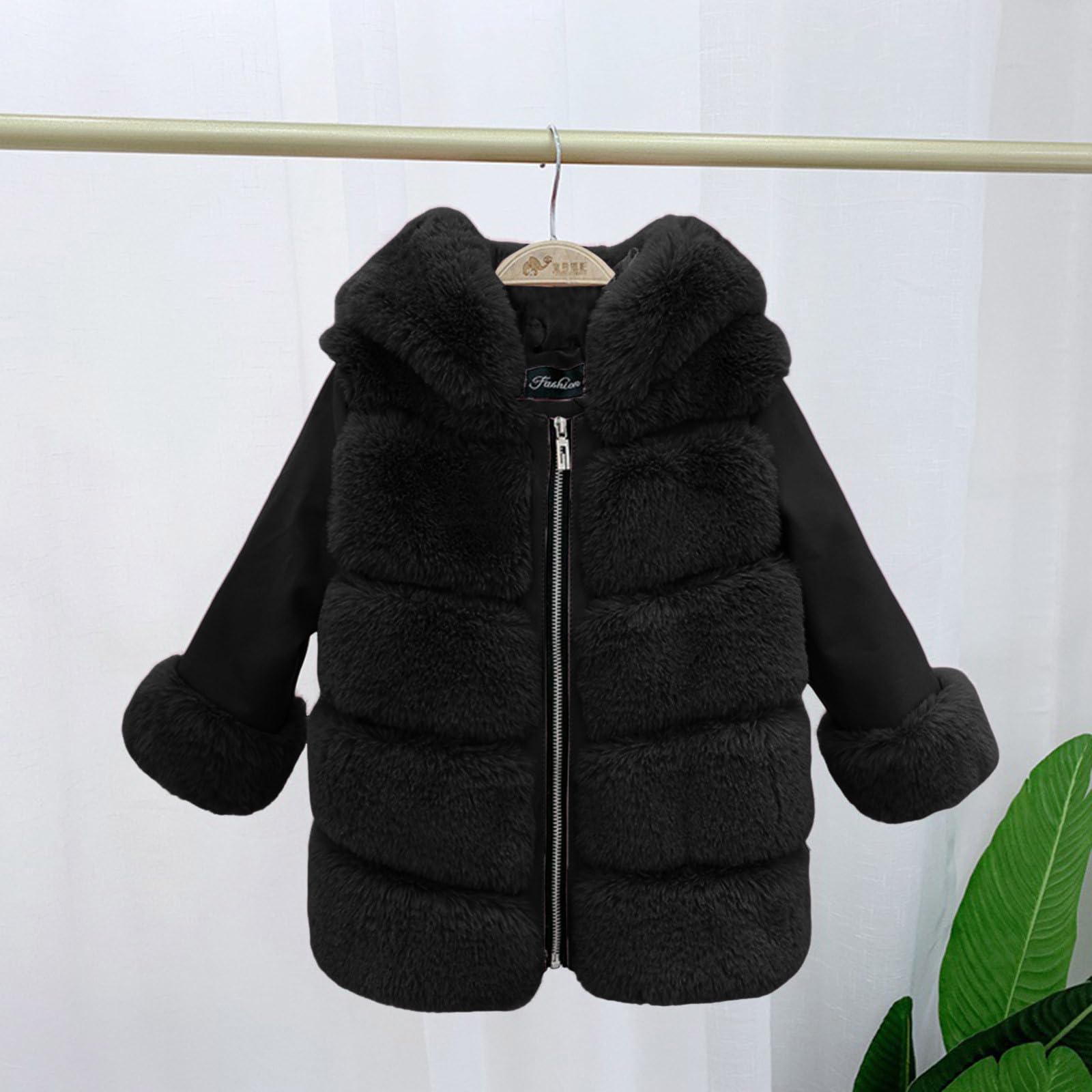 Genérico Chaqueta de moda para niñas temporada otoño invierno cárdigan infantil abrigo cálido con forro polar ligero y