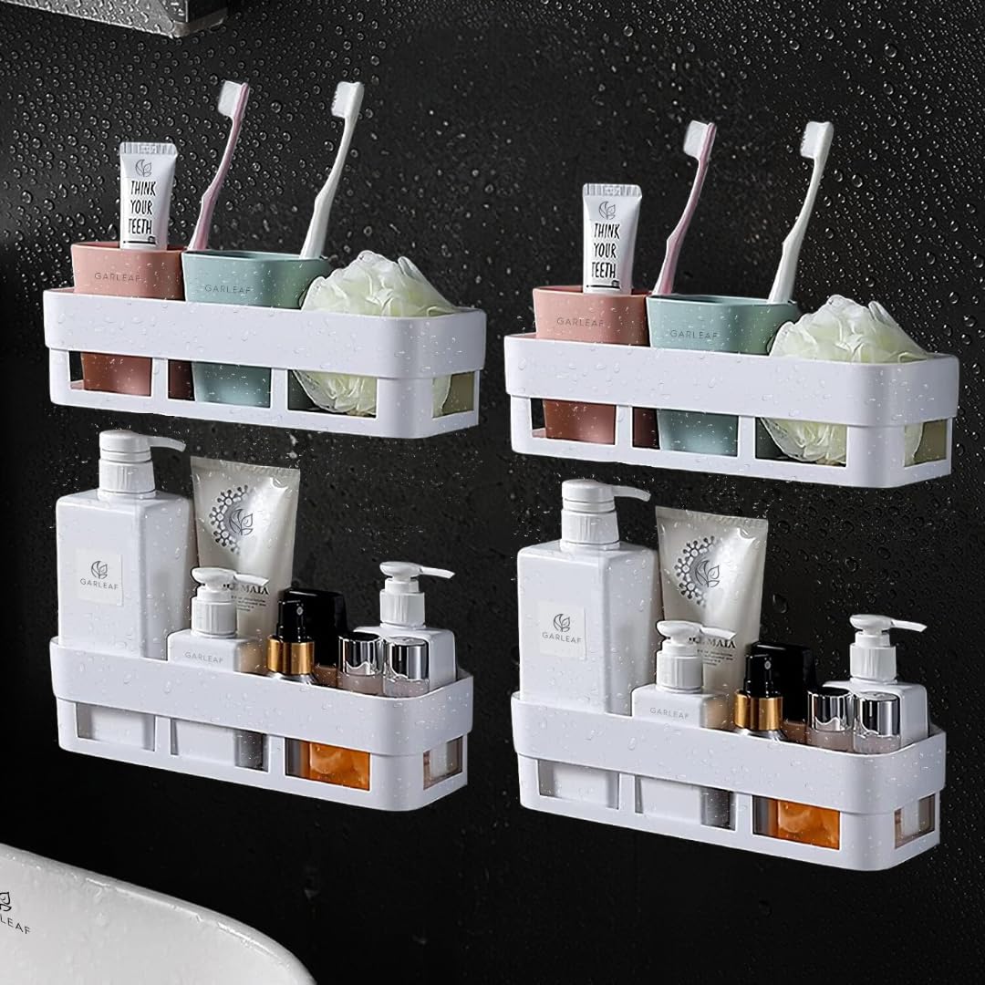 GarLeaf (4 Pcs) Toothbrush Holders for Bathroom, Toothpaste holder storage organizer with teddy bear self adhesive sticker Soap holder for bathroom organiser Kids Comb/Shaver/Razor/MakeUp Brush holder (B0DBL77P7H) Amazon Price History, Amazon Price Tracker