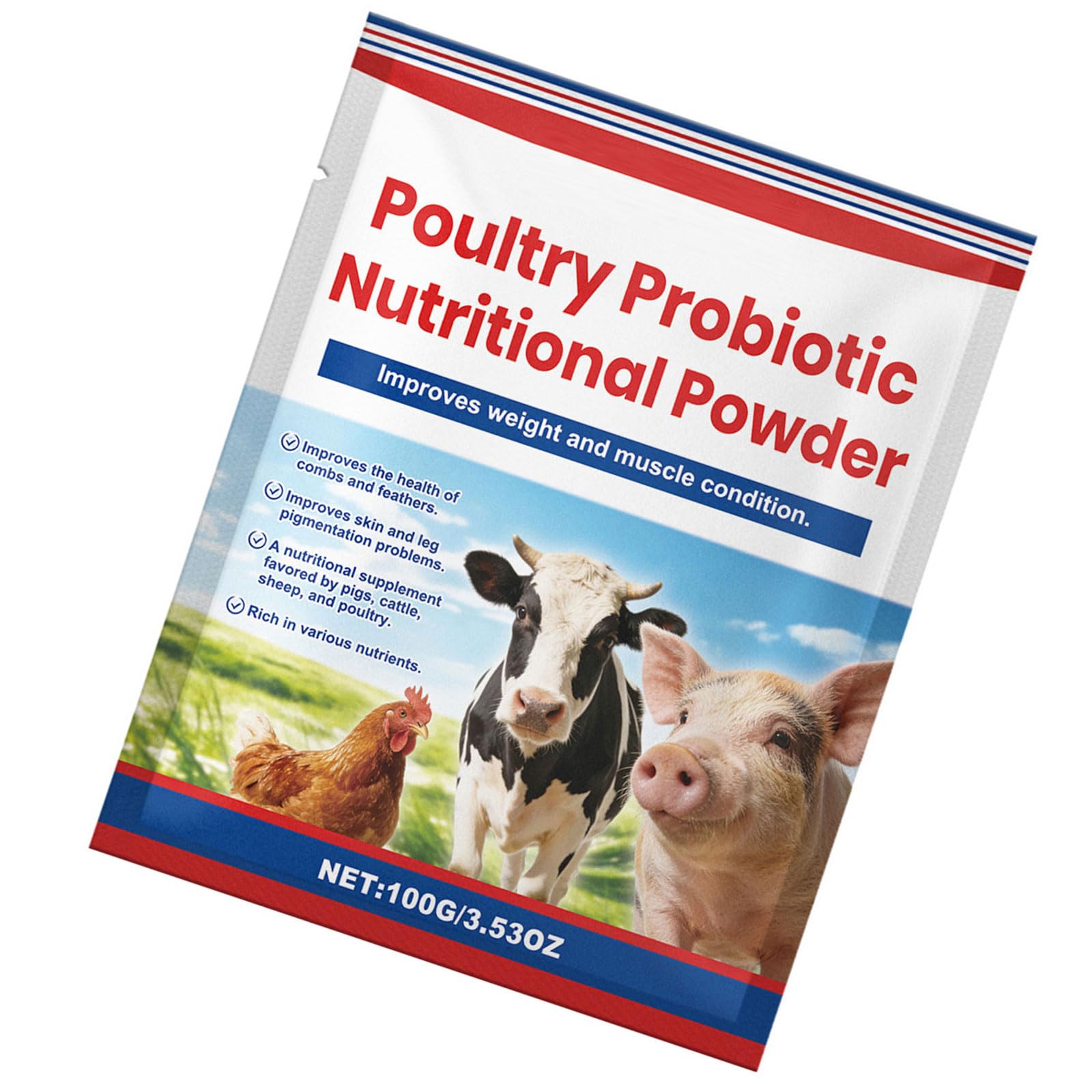 Poultry Probiotic Nutritional Powder for Chickens Ducks and Geese with Safe Essential to Boosts Immune and Digestion Poultry Probiotic Powder