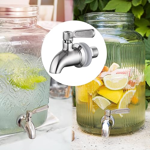 Miniatura 2 de Grifo de reemplazo del dispensador de bebidas,Espiga de acero inoxidable para dispensador de agua,Grifo de reemplazo del dispensador de bebidas