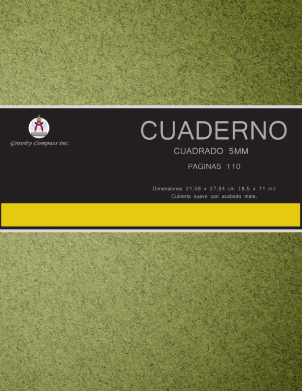 Cuaderno Cuadrado - Cuaderno Cuadricula 5mm cobierta suave: Cuaderno didáctico para notas - Matemáticas, Geometría, Álgebra ...- 110 Páginas dimensiones 21.59 x 27.94 cm (8.5 x 11 in)