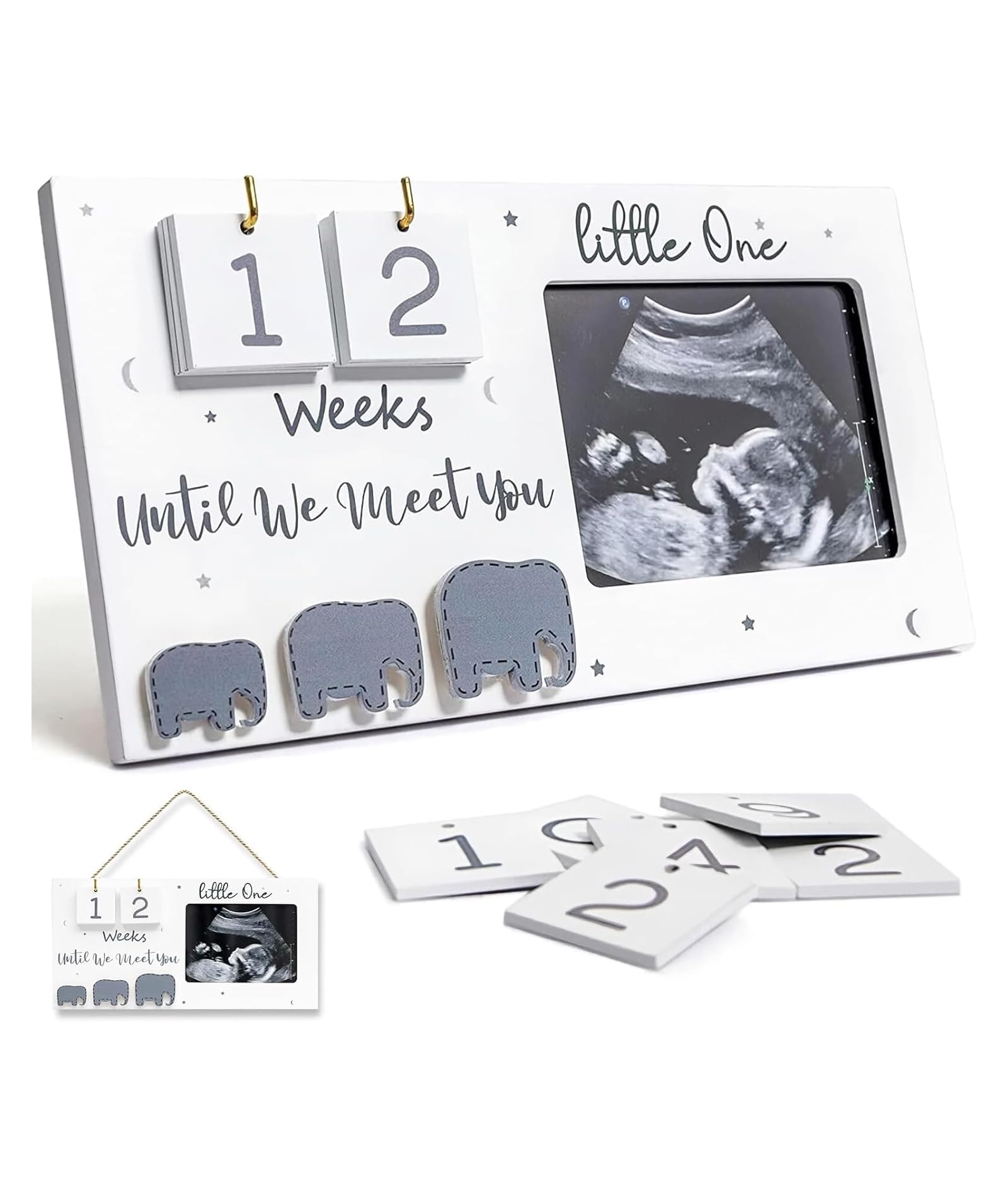 GODSDWARES Sonogram Photo Frame, Mom to Be Gifts for Pregnant Women, Gift for Pregnant Woman, Wooden Ultrasound Picture Frame Keepsake for Expecting Parents-image-14
