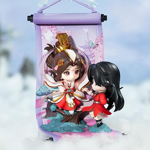 Miniatura 4 de CALEMBOU Figura de anime, linda figura de Hua Cheng Xie Lian Chibi, juego de figuras de bendición oficial del cielo, figura de PVC Chibi para