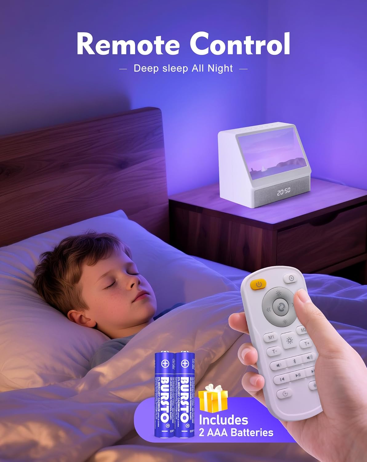 Sunrise Alarm Clock with Sound Machine, Sunlight Alarm Clock with 10 Scene Simulations for Sleep, 12 White Noise Sound Machine with Bluetooth Speaker