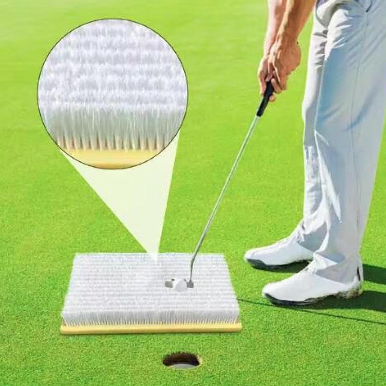 Alfombrilla para Búnker de Golf, Alfombrilla de Arena Simulada para Práctica de Chipping, Superficie de Fibra de Nailon, Base Antideslizante. Ideal Pa, Blanco