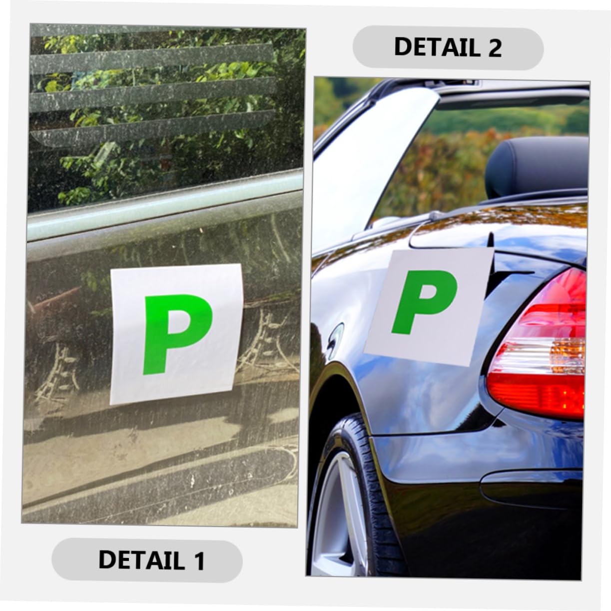 iplusmile Decorazioni Scuola Magnetiche per Auto Adesivi Impermeabili PVC e Gomma, Design Accattivante per Nuovi Guidatori in Confezione da 2 Pezzi