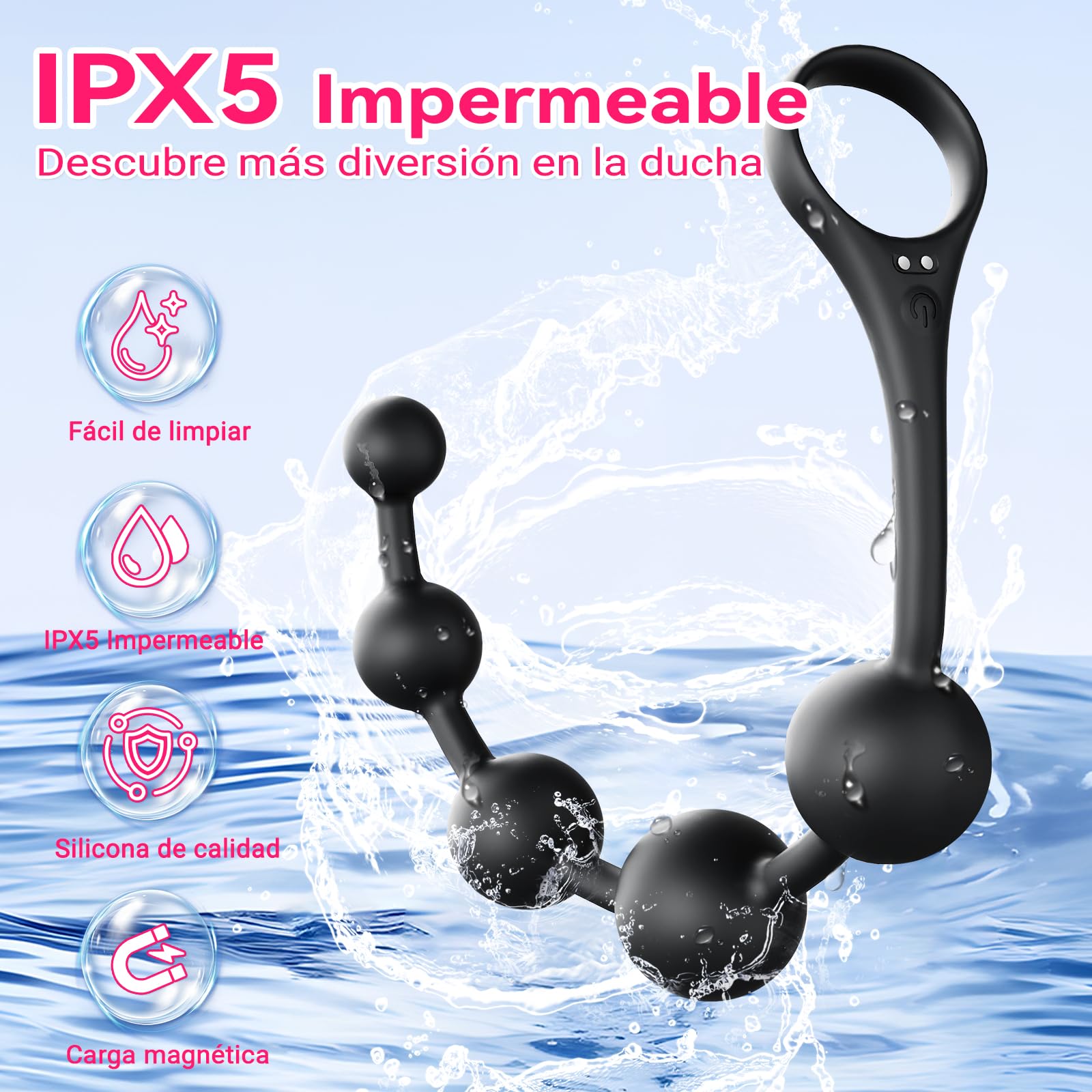 Juguetes Eróticos Sexuales Hombre Bolas Anales - Vibradorador Consoladores Plug Anal para Mujer Pareja Sexuales con 9 Modos de Vibración,APP Anillo Eroticos Dilatador Estimulador Prostata Gay Sex Toys