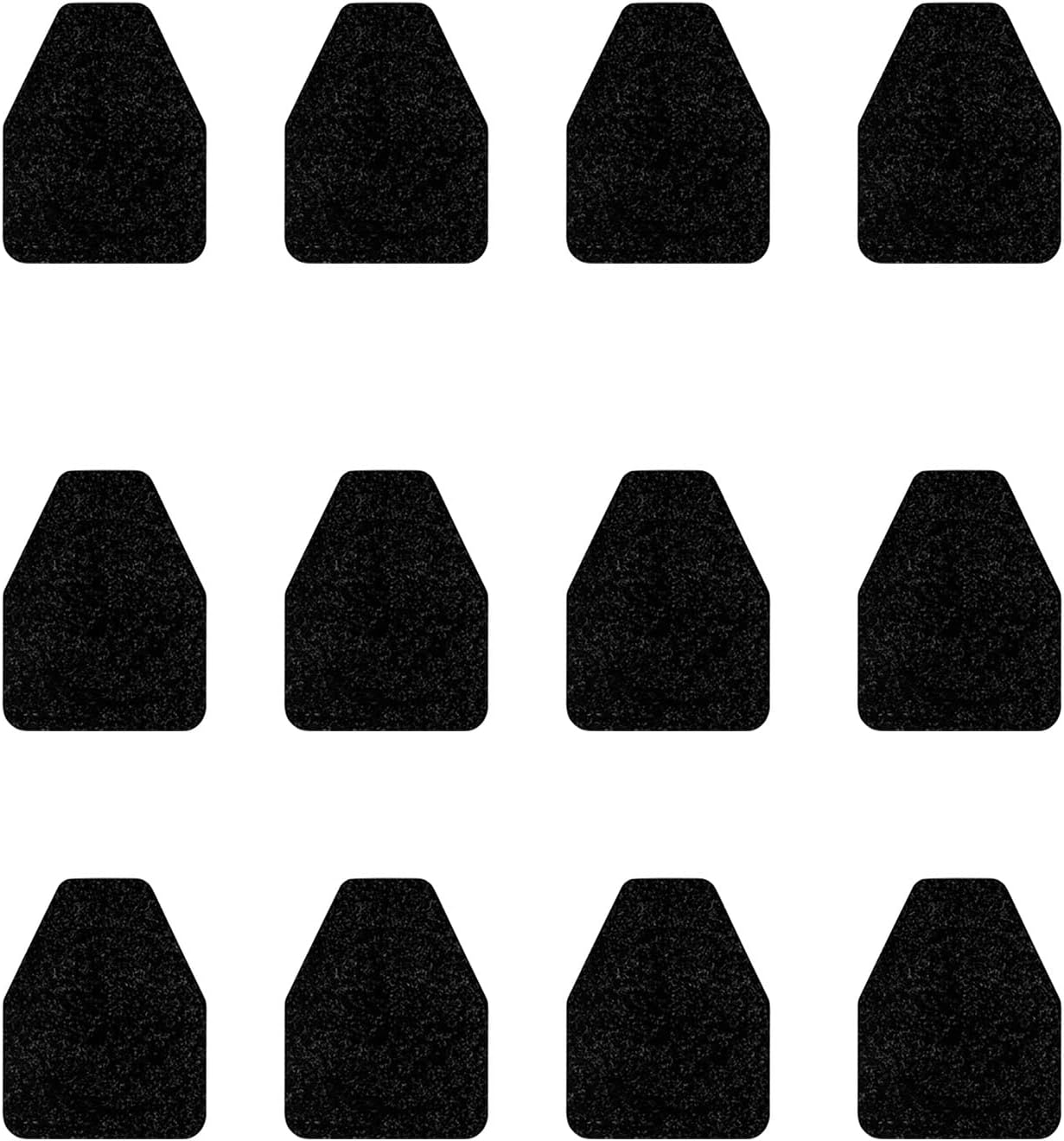 Urinal Mats (12 Pieces) -Crease-Free Packing, Heavy-Duty, Super Non-Slip, Water Absorption, Deodorization Black Floor Urine Mats for Men's Restrooms & Bathrooms(Hexagon)