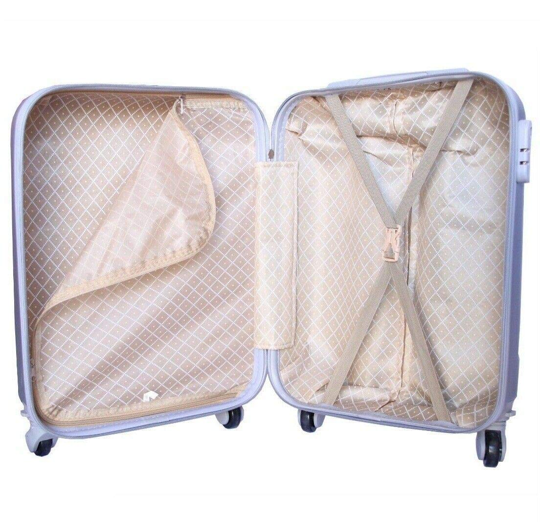 Maleta PEQUEÑA 4 Ruedas 360º Equipaje DE Mano Cabina RIGIDA (Beige)