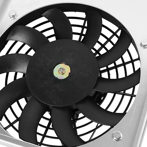 Miniatura 4 de Cubierta de aluminio 3 x 9 pulgadas ventilador+termostato compatible con radiador 1984-2001 Jeep Cherokee XJ Comanche