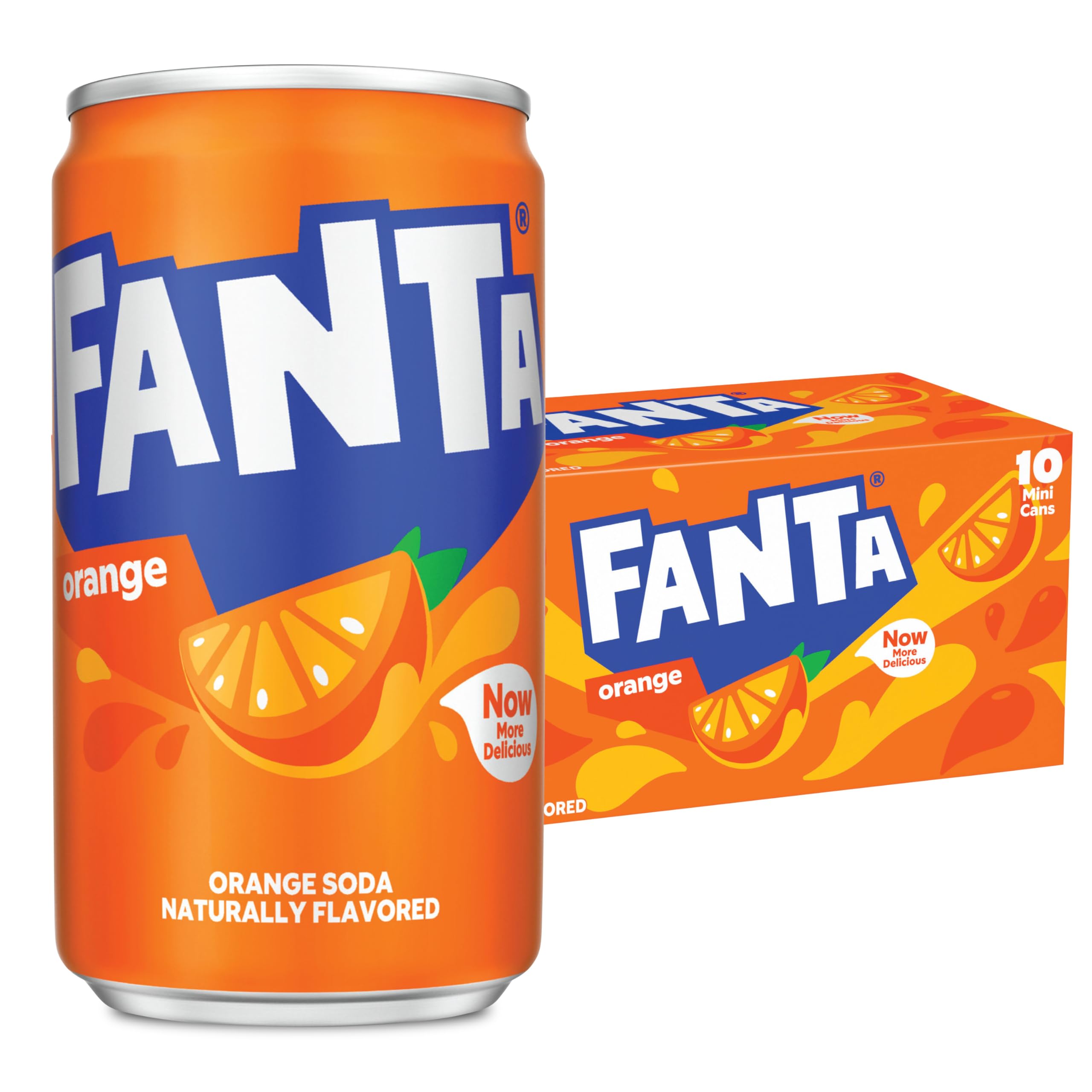 Orange Soda Can, 7.5 fl oz, 10 Pack
