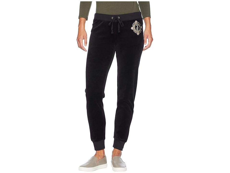 

Juicy Couture Track Velour Starlight Cameo Zuma Pants (Pitch Black) Women's Casual Pants