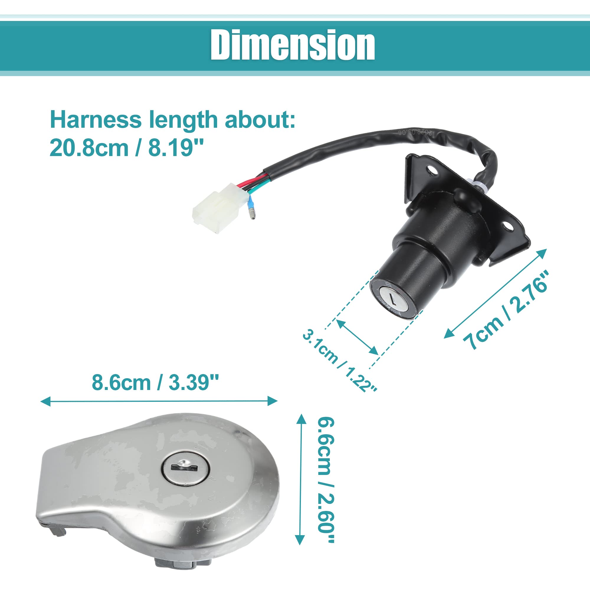 Motorcycle Gas Fuel Tank Cap Petrol Lock For Yamaha Xt660r Xt660x 2004 - View #7