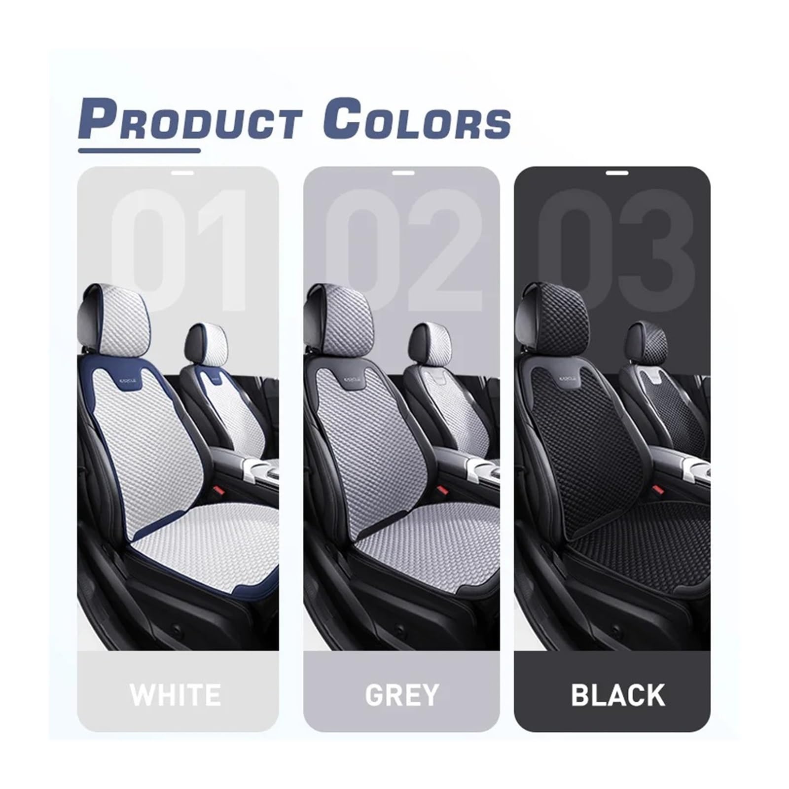 Generico Set Coprisedili Macchina Cuscino Seggiolino Auto Coprisedile Traspirante Assorbimento Sedile Automatico Ghiaccio Universale Set Posteriore Diviso Singola