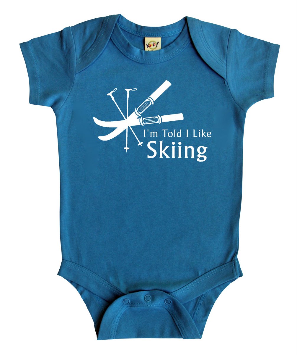 I'm Told I Like Skiing Silhouette Baby Bodysuit