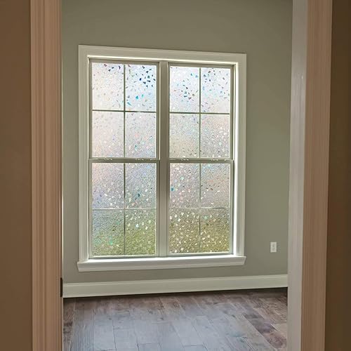 Miniatura 4 de LEMON CLOUD - Película decorativa con adhesivo estático esmerilado para ventana, privacidad para vidrios manchados, puerta de vidrio, diseño de