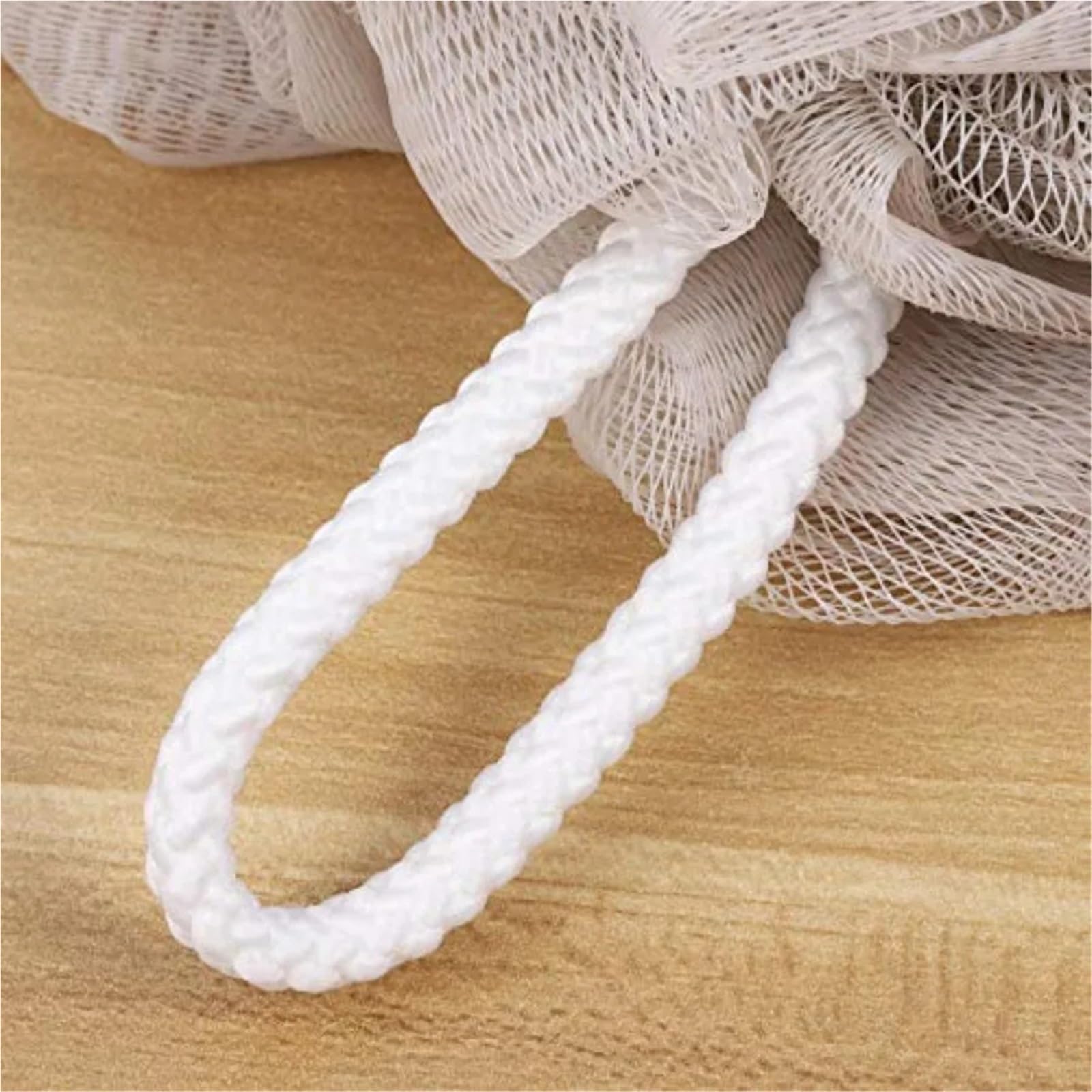 Badeschwamm aus Netzgewebe Mesh Pouf Bath Scrunchies Pack of 4
