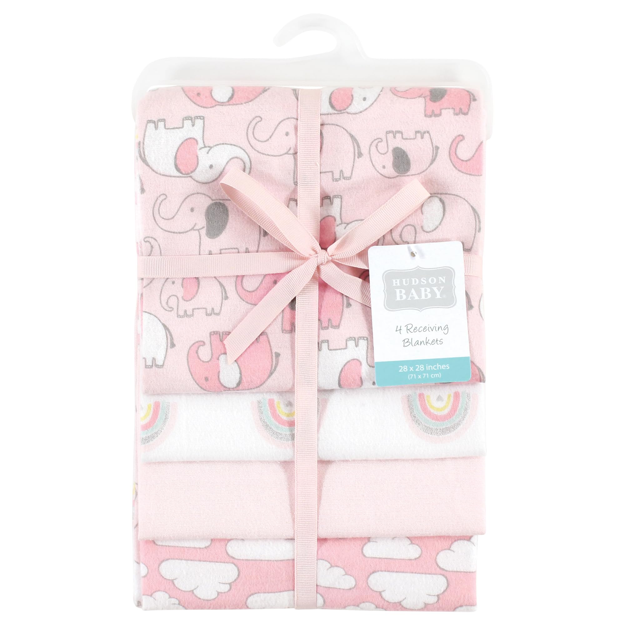 Hudson Baby Mantas unisex de franela de algodón para bebés, elefante nuevo, talla única
