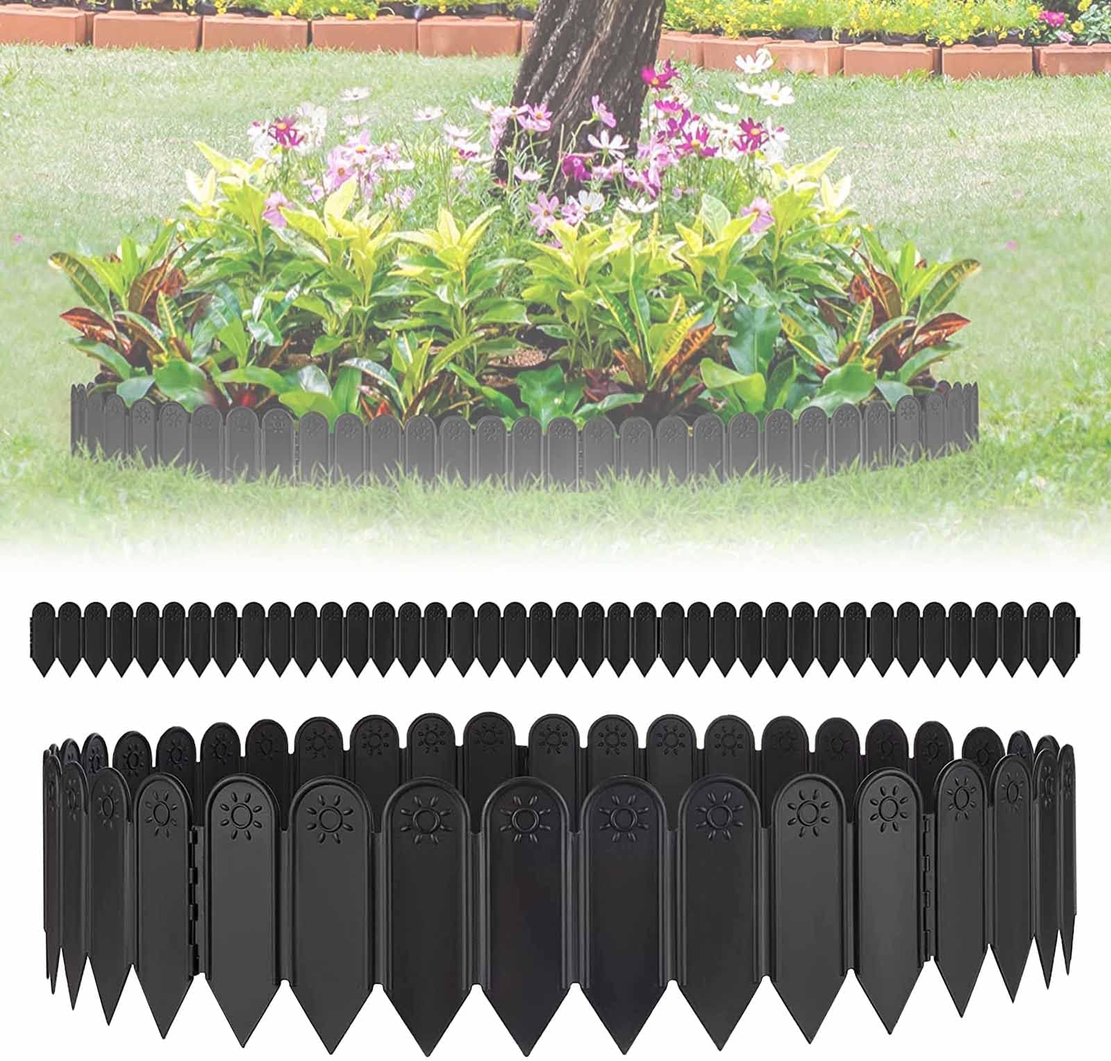 Garden Edging Border Landscape Edging 5 Pcs 15.7" X 6
