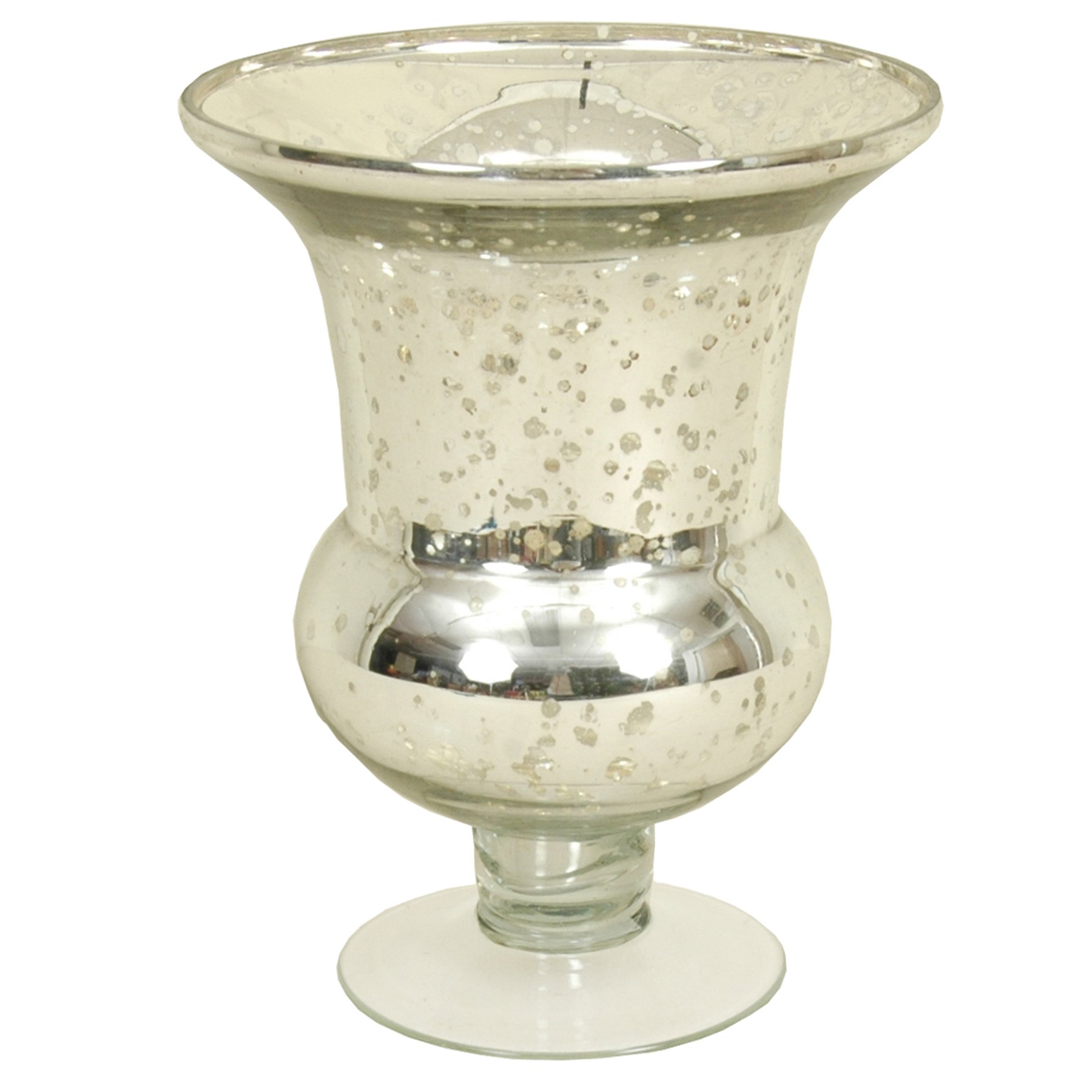 Trophy Mercury Glass Vase, 8" x 7", Silver