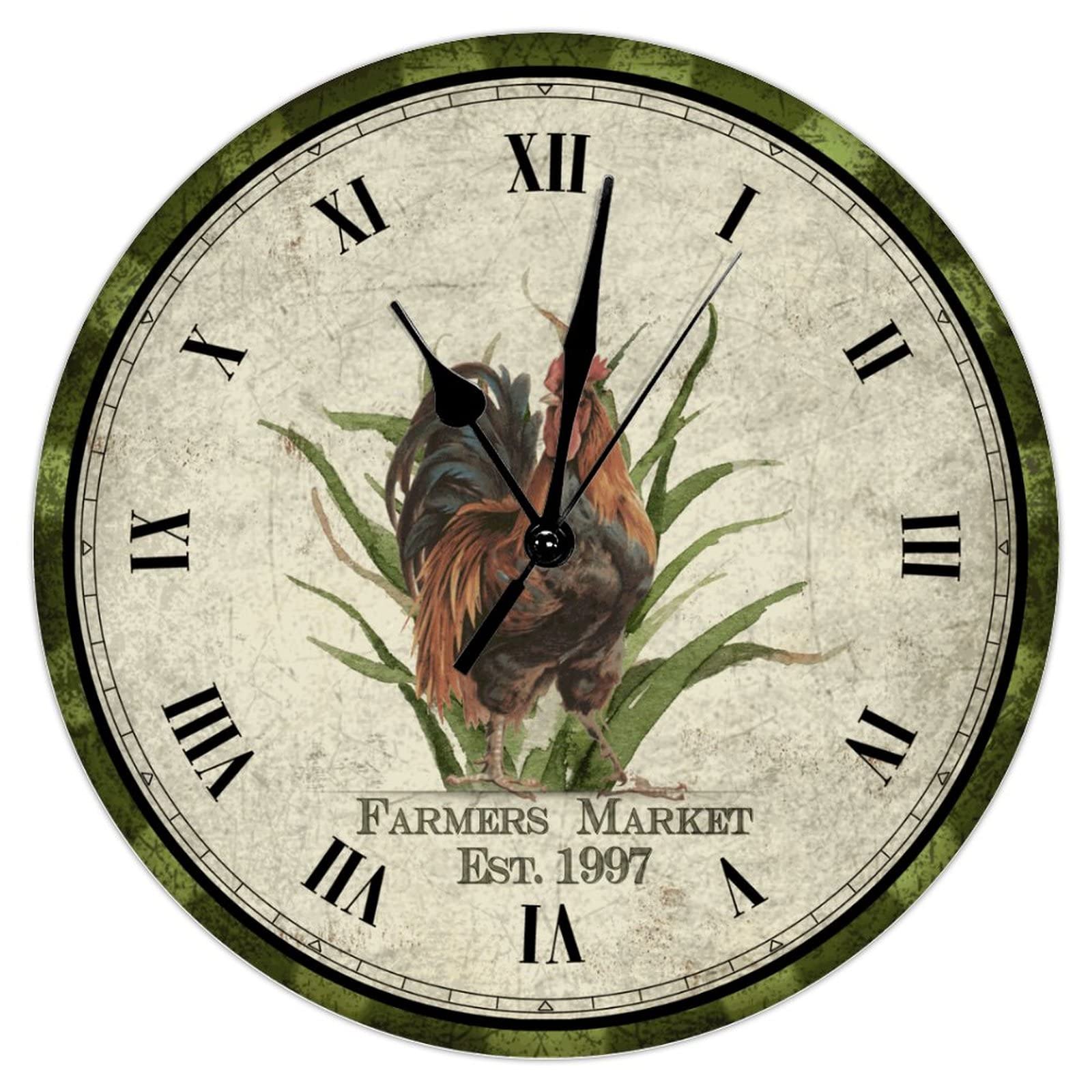 Horloge de cuisine coq vintage pour une ambiance maison de campagne
