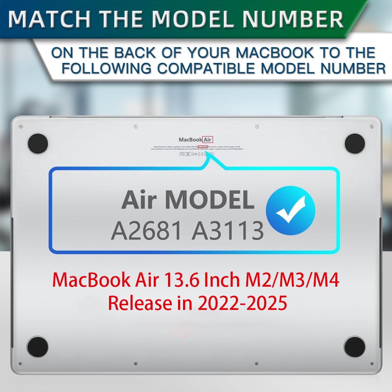 STARY Pantalla magnética de privacidad para MacBook Air de 13.6 y 13 pulgadas (2022, 2023, 2024, 2025, M2, M3, M4) protector de filtro de privacidad extraíble para laptop y protector de luz azul mate