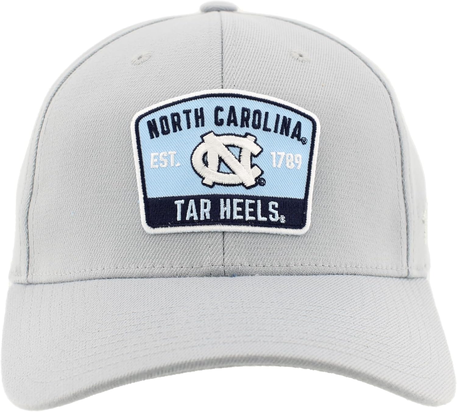 North Carolina Tar Heels NCAA Officially Licensed Fitted Hat ZH Patch Switchback Light Gray, Large - Image 2