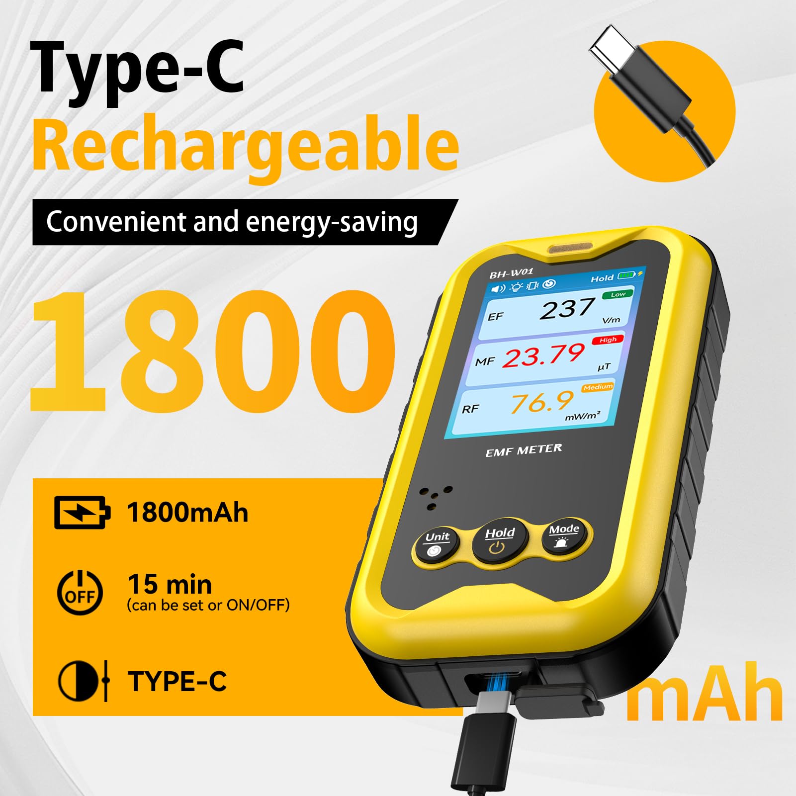 BOSEAN EMF messgerät, tragbarer elektromagnetischer Feldstrahlungsdetektor, elektrisches Feld, Funkfrequenzfeld, Magnetfeld, wiederaufladbarer EMF-Leser für Zuhause, Büro und Geisterjagd BOSEAN EMF messgerät, tragbarer elektromagnetischer Feldstrahlungsdetektor, elektrisches Feld, Funkfrequenzfeld, Magnetfeld, wiederaufladbarer EMF-Leser für Zuhause, Büro und Geisterjagd