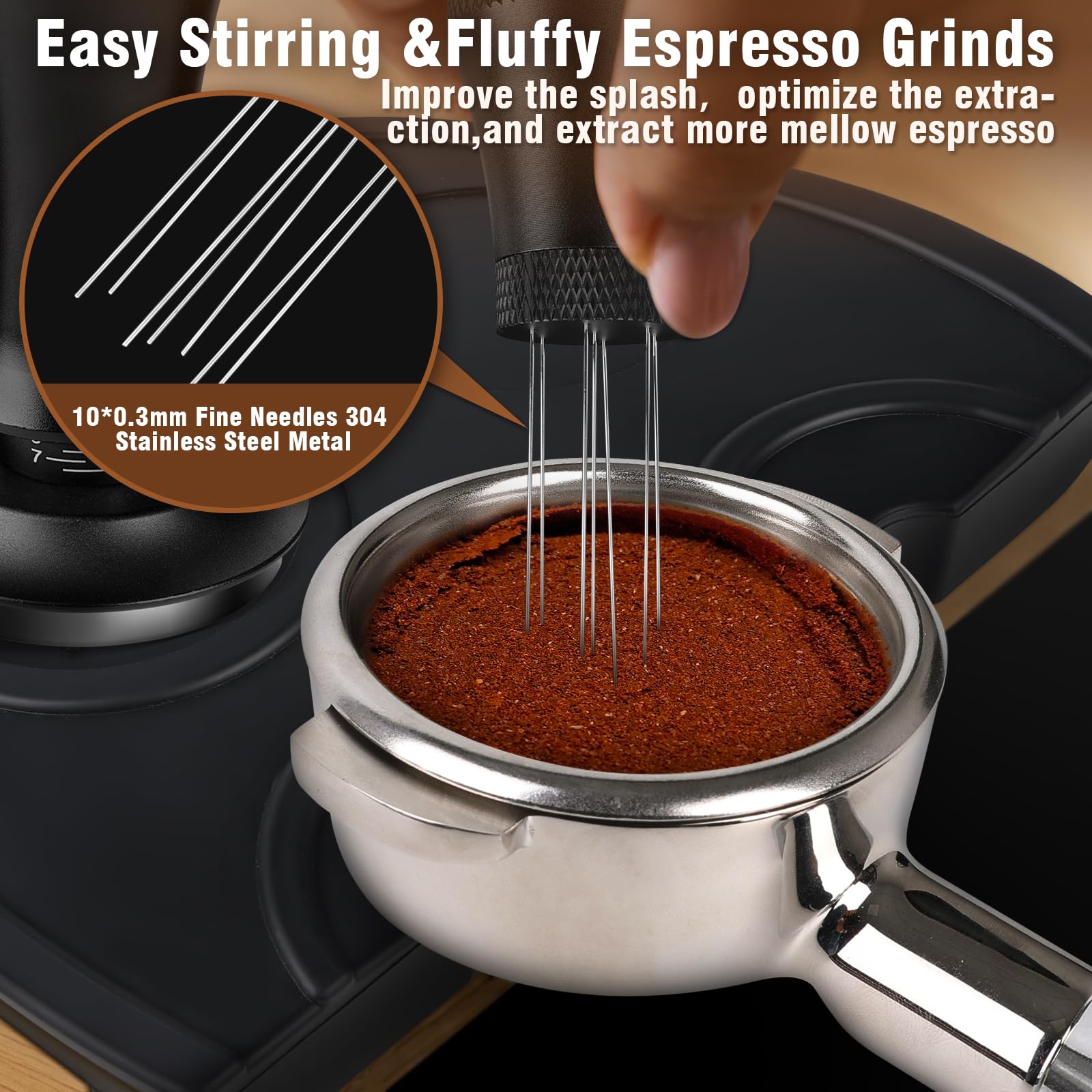 Espresso-Zubehör-Set 58 Mm – Mit Tamper, WDT-Werkzeug & Pucksieb Für Perfekten Kaffee