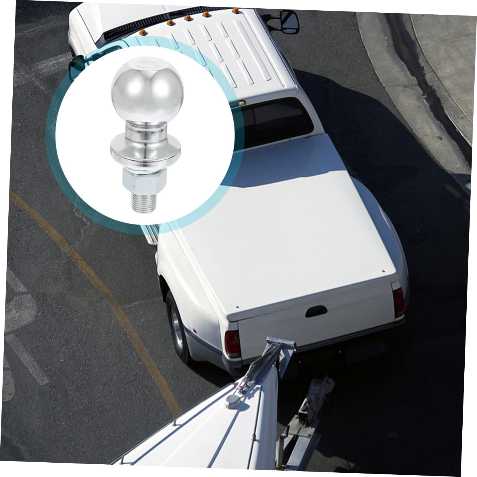 GALPADA Pallone Accessorio Protezione dalla Ruggine e dalla Pioggia Rivestito in Cromo M19 50mm per Gancio di Traino per Rimorchi e Auto per Vacanze Estive e Soccorso Stradale