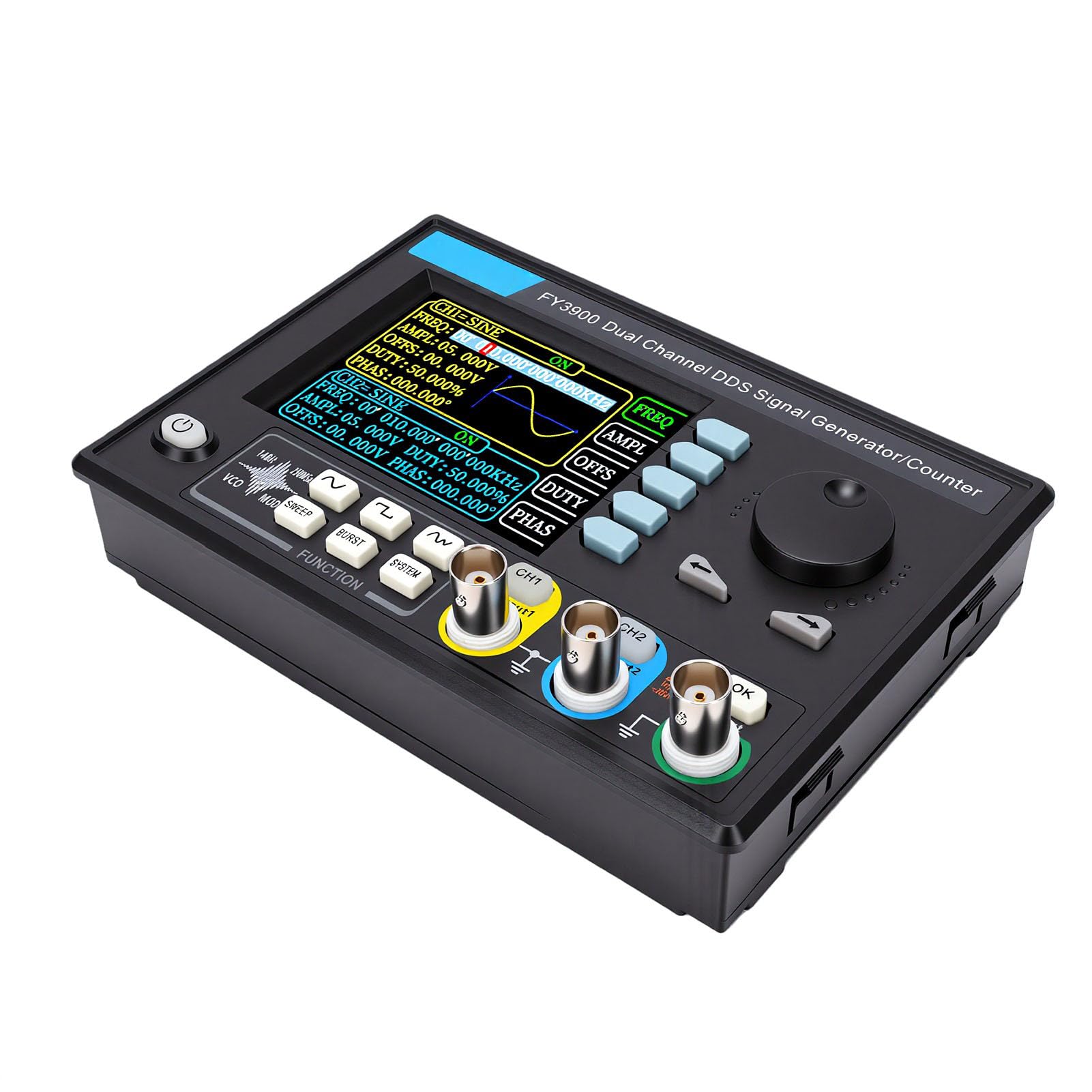 Garosa Generador de Señal de Doble Canal, Pantalla LCD de 3.2 Pulgadas
