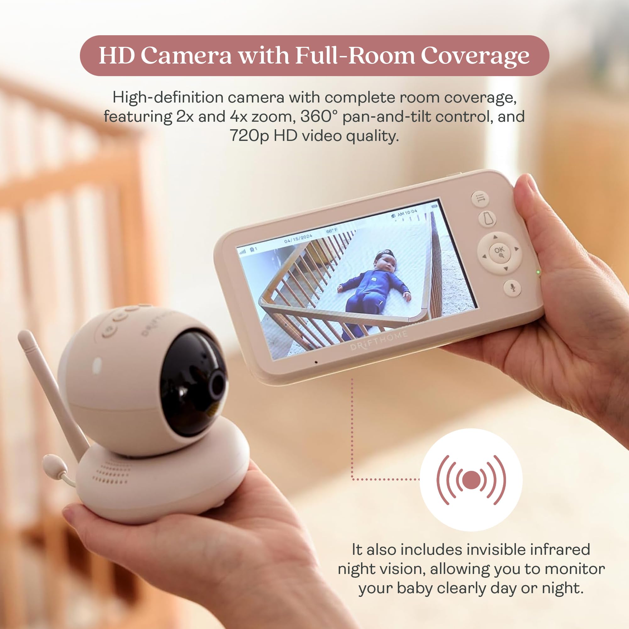 ergoPouch Moniteur bébé Drift Home et guide Smart TOG – Moniteur non Wi-Fi avec suivi du sommeil, veilleuse et guide de pansement intelligent TOG pour un sommeil plus sûr