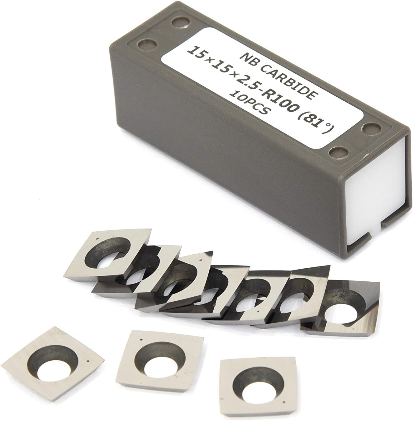 Buy 10PCS NB CARBIDE 15mm Carbide Inserts Cutters for BYRD Shelix Head