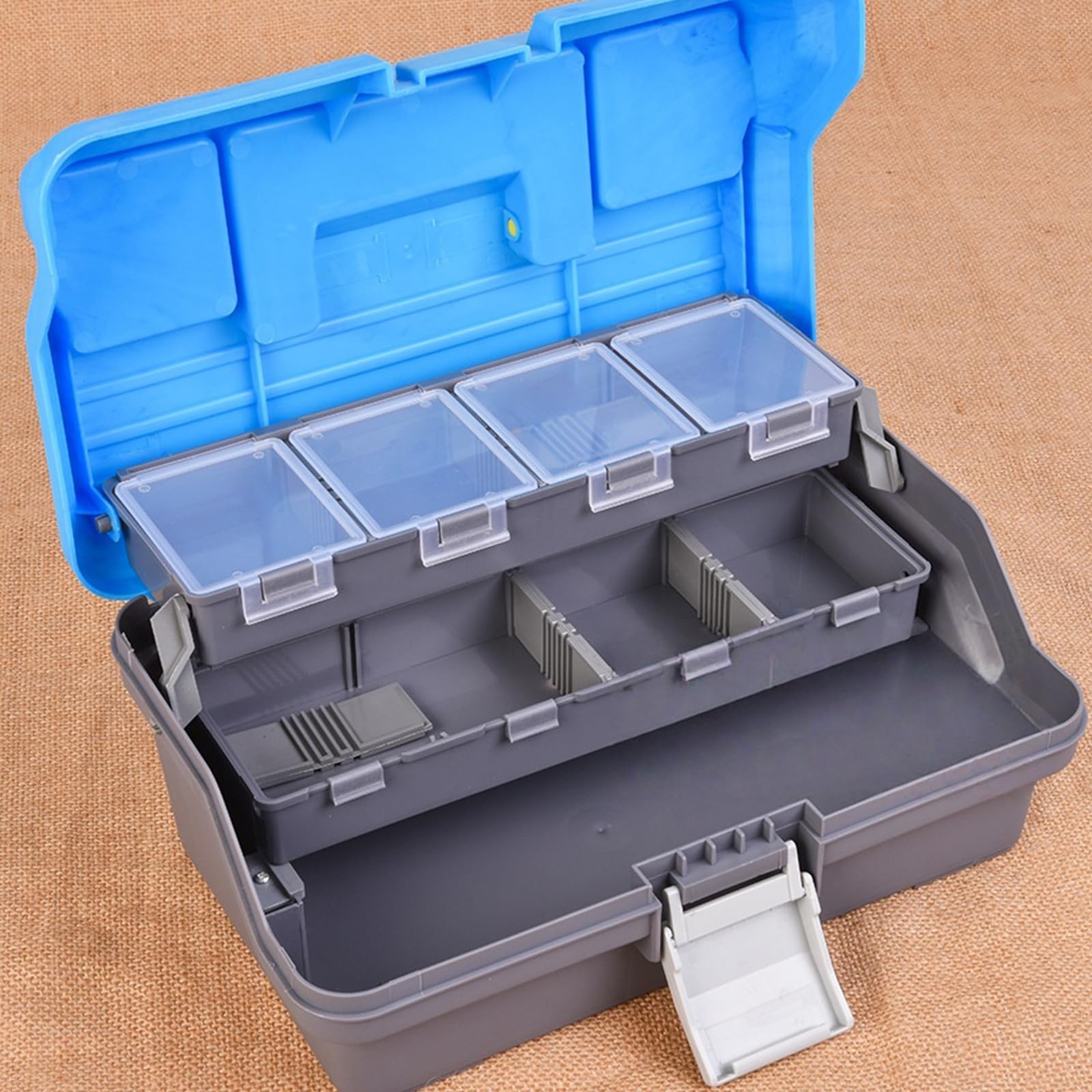Boîte de conteneur à 3 Couches, Organisateur de séparation Interne, boîte de matériel de pêche, Compartiments Multiples, étui de Rangement pour appâts de pêche, organisateurs de leurres